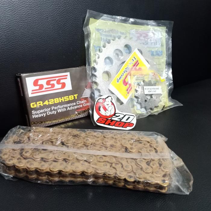 Limited Gear Gir Set Sss 428 Karisma Supra X 125 Blade Rantai Sss Hsbt Terlaris