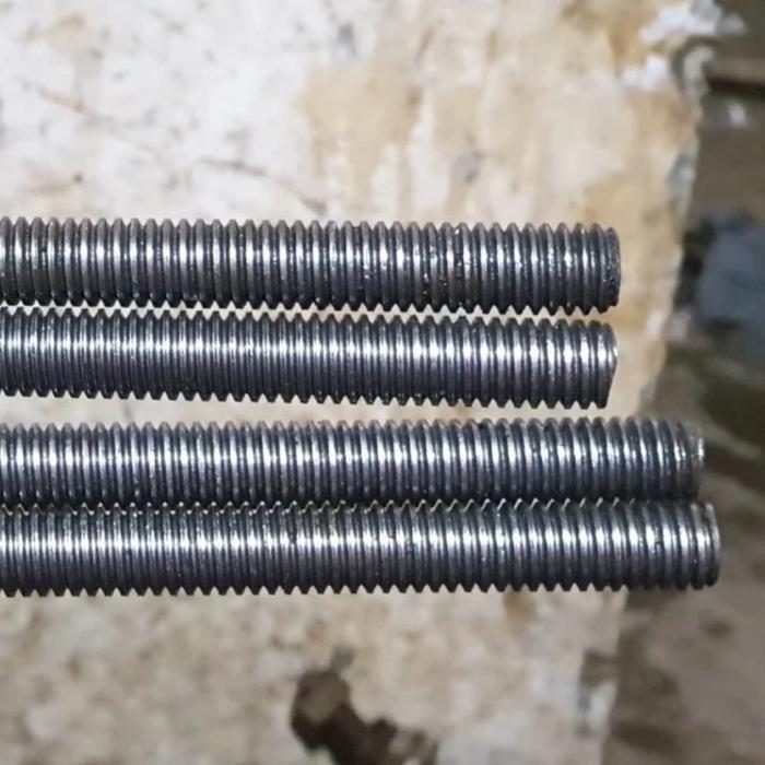 LONG DRAT / FULL DRAT / AS DRAT 1 INCH PANJANG 1 METER BESI HITAM BAUT