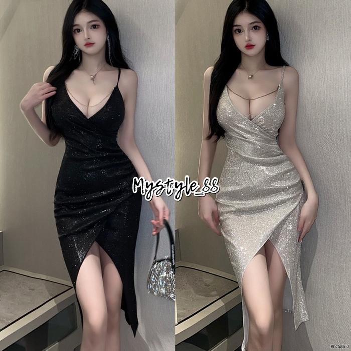 Baju Dinas Malam Sexy Gaun Malam Wanita 5442 Dress Gliter