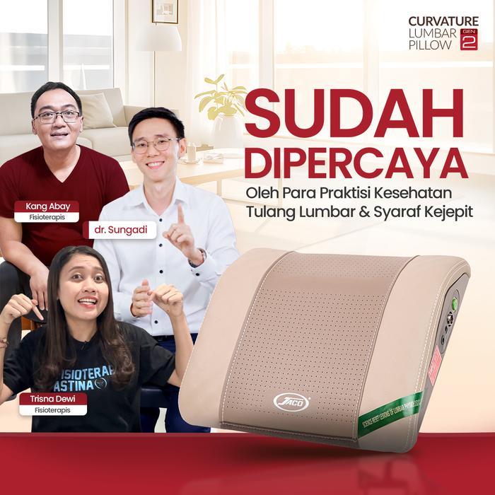 Jaco Lumbar Pillow Gen 2 Bantal Terapi Syaraf Terjepit Nyeri Tulang Belakang Terapi Sakit Pinggang