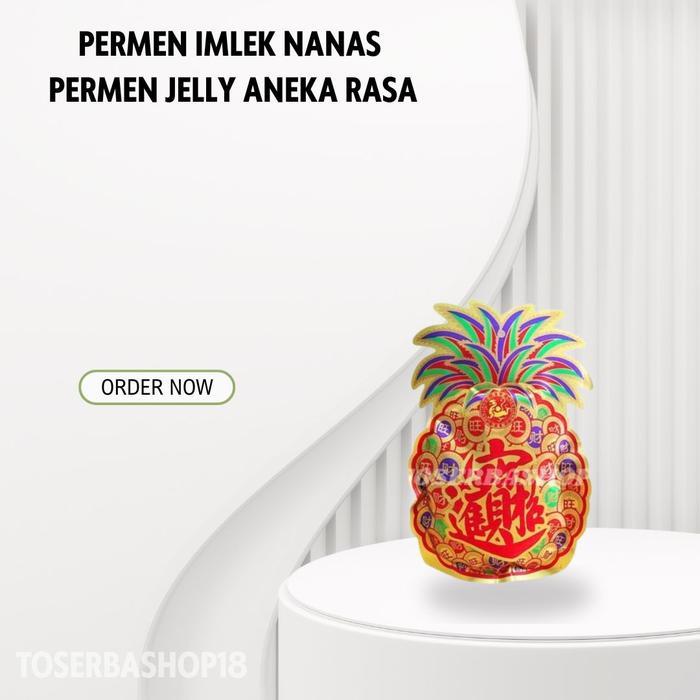 Permen Imlek Nanas / Permen Jelly Aneka Rasa / Jeli Imlek Nanas 300Grm