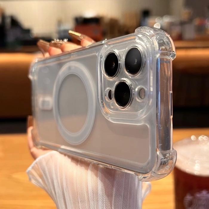 Case Magsafe Airbag Acrylic Anti Shock-proof Pro Camera IP X XR XS MAX 11 12 13 14 15 16 17 PRO MAX