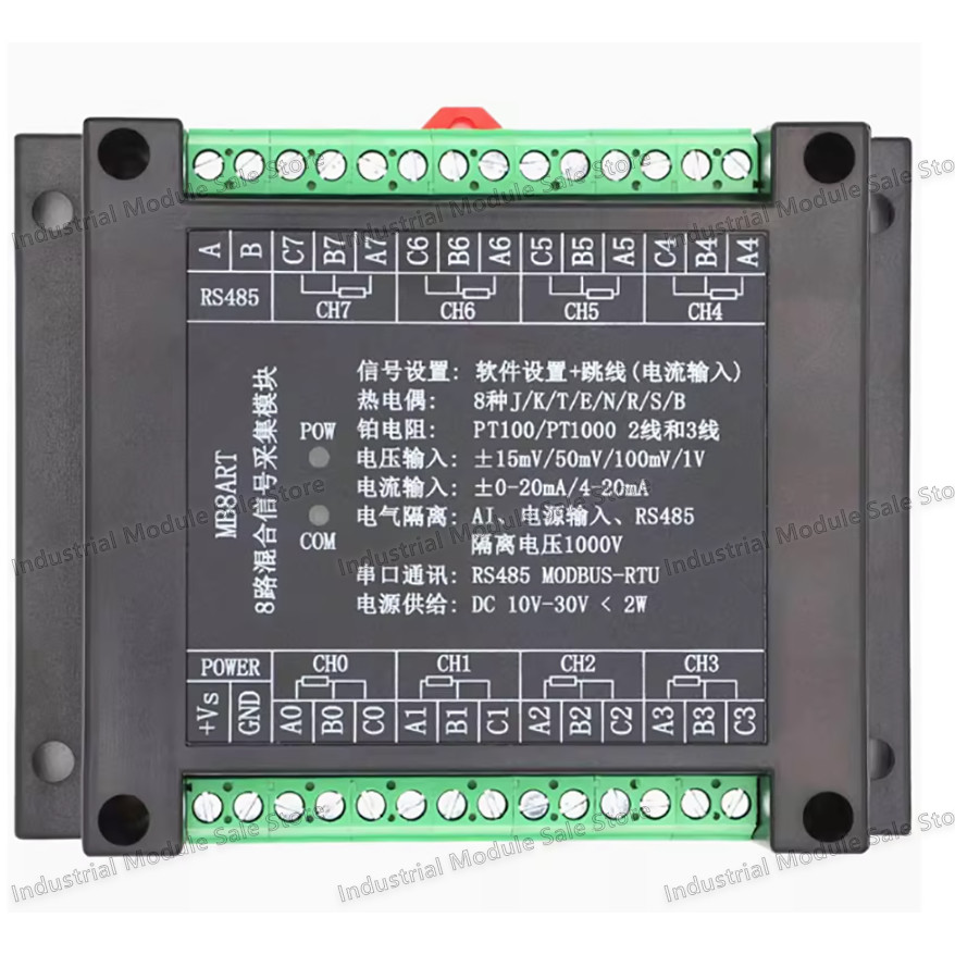 Mb8Rtd Pt100 Pt1000 8-Channel Platinum Resistance Rtd High-Precision Temperature Acquisition Module