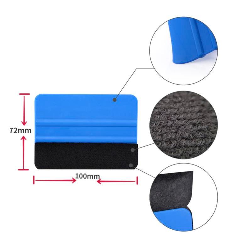 Rakel Scrapper Kape Biru Alat Bantu Pasang Stiker Sticker Kaca