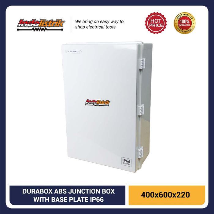 Box Panel Plastik 400x600 x 220 mm ABS Junction + Base Plate Durabox