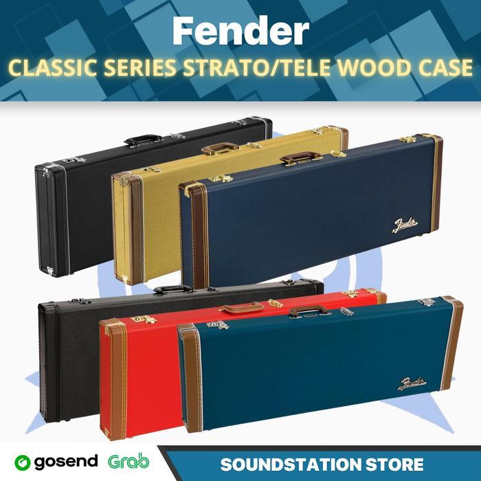 HOT SALE Fender Classic Series Stratocaster/Telecaster Guitar Wood Case Hardcase Gitar Elektrik
