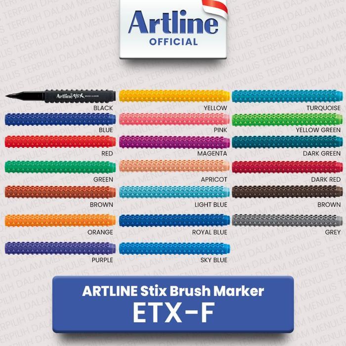 ARTLINE BRUSH PEN MARKER / STIX DRAWING PEN ETX-F