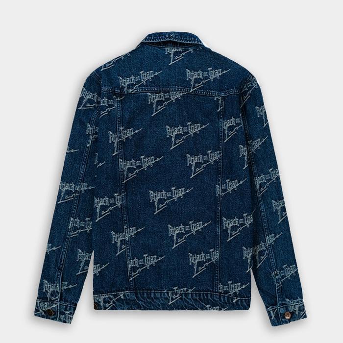 Larusso Attack On Titan Jacquard Denim Jacket