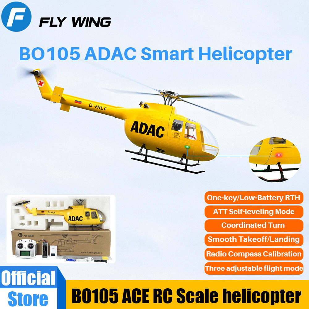 FLYWING BO105 rc helicopter ACE flight controller LED light ADAC 470 class helicopter bo105 scale
