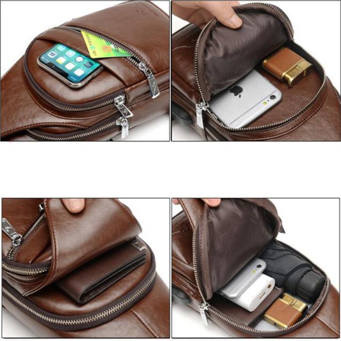 Ransel Mode Pria Jepang Tas Dada Pria Penjualan Panas Tas Bahu Santai Tahan Air Anti Pencurian