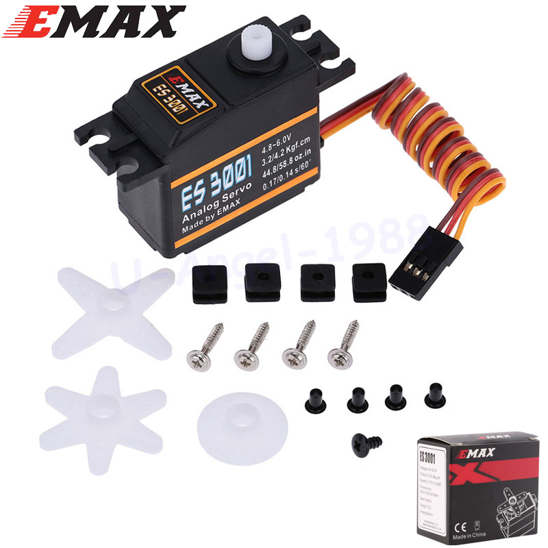 STOK TERBATAS  EMAX ES3001 Standard 43g Servo For RC Helicopter Boat Airplane (ES08A ES08MA ES08MD w