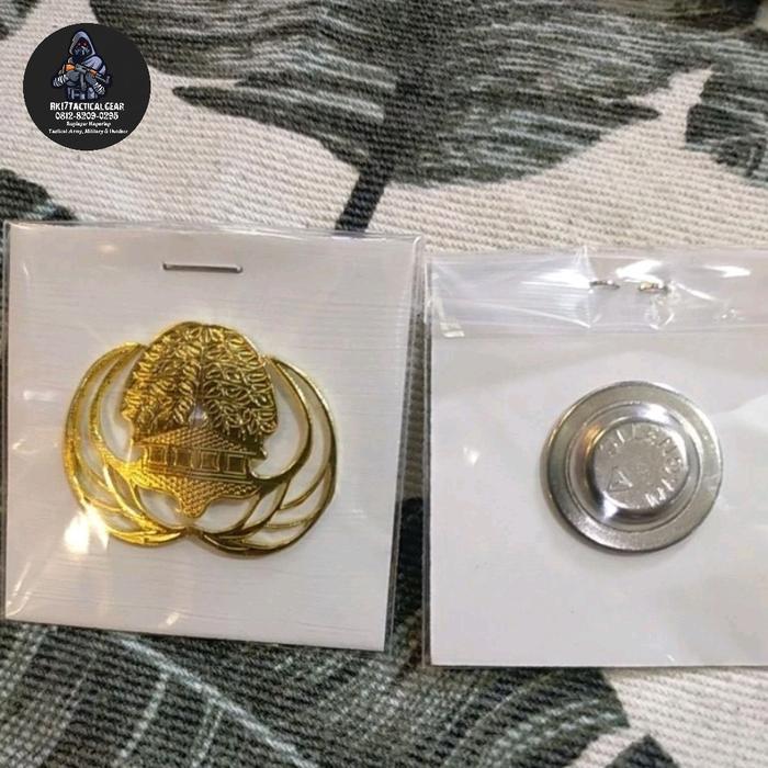 Pin Korpri bolong kualitas Terbaik - Pin Korpri bahan Kuningan asli Pria wanita