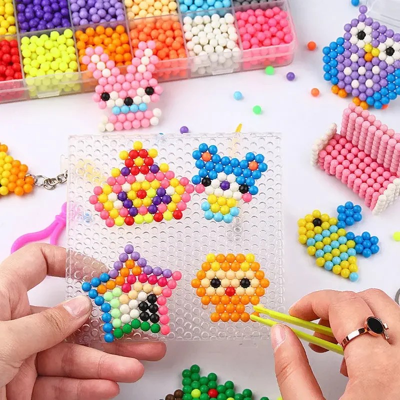 Magical Water Sticky Beads Toy Set DIY Handmade Children Water Spray Magic Crystal Beads Puzzle
