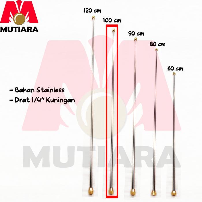 Stik Pompa Stainless steel 100 cm drat 1/4" jantan betina Robin