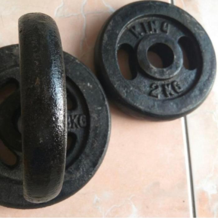 barbel plate atau plate barbel 2 kg Ready