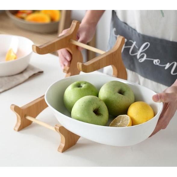 set wadah saji keramik mangkuk saji serving tray fruit bowl