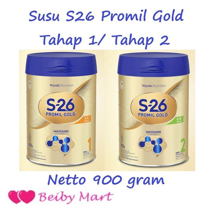 Susu Bayi Wyeth S26 GOLD Promil Tahap 1 (0-6Bulan) /Tahap 2 (6-12Bulan) Isi 900Gram