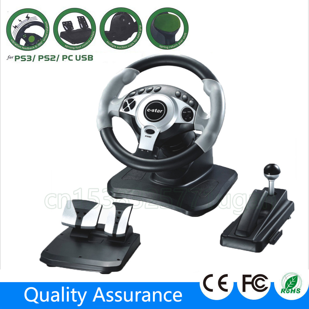 Racing Simulator Steering Wheel for Pc Ps3 Ps2 Xbox 360 Thrustmaster for Car Steering Wheel Remote C