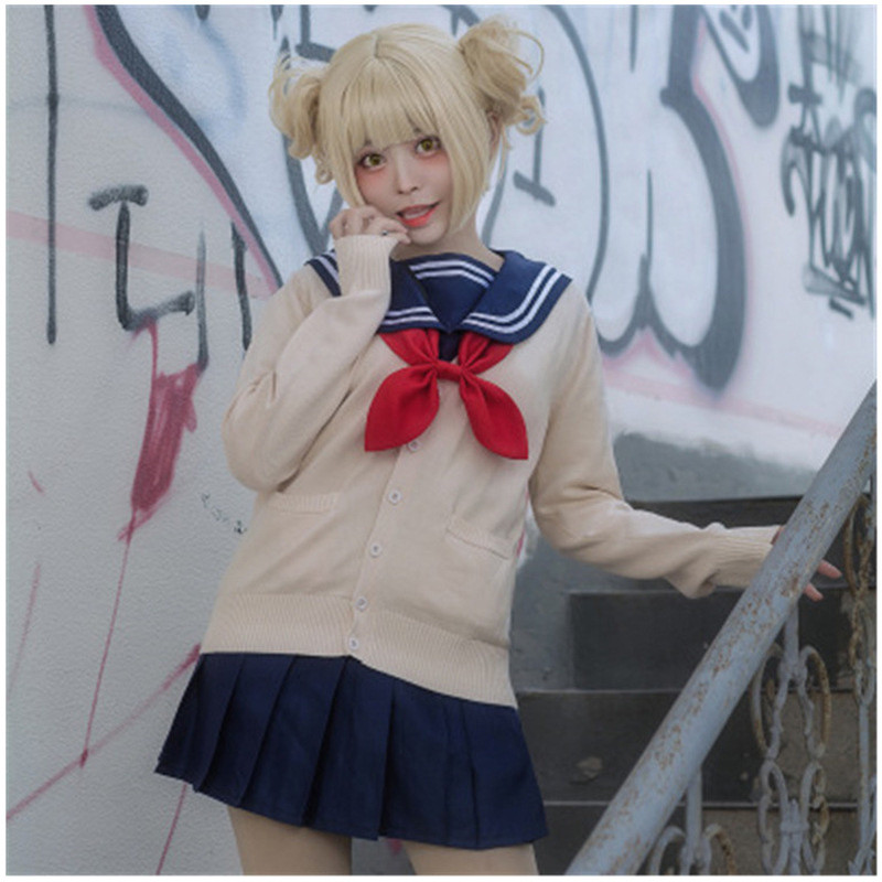 Anime My Hero Academia Himiko Toga Cosplay Costumes Student Jk Uniform Halloween Costume Girls