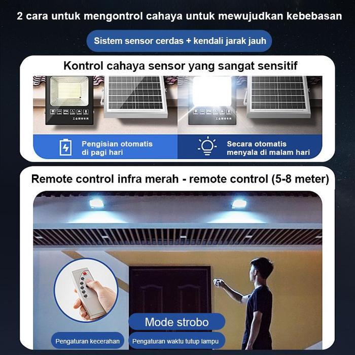 Lampu Tenaga Matahari 100O Watt 1000 Wlampu Tembak Tenaga Surya Solar Panel 1000Watt Garansi Solar