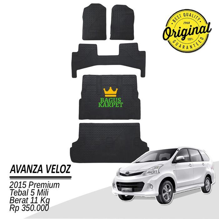 Karpet Karet Lantai Mobil Toyota Avanza Veloz 2015 Black - Premium