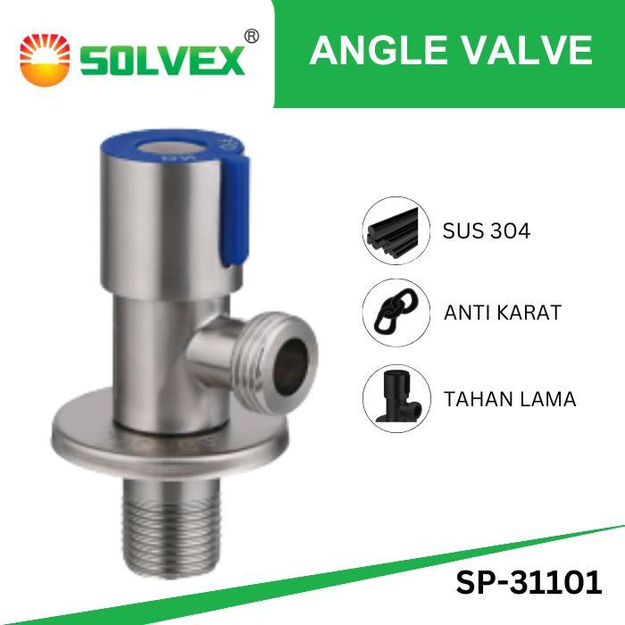 SOLVEX Stop Kran Single Stainless SUS 304 Stop Kran Air SP-31101 Wastafel