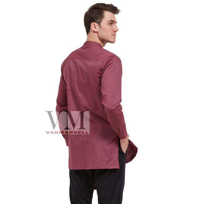 VM Gamis Merah Maroon Baju Koko Jumbo Pria Maroon Gratis Ongkir