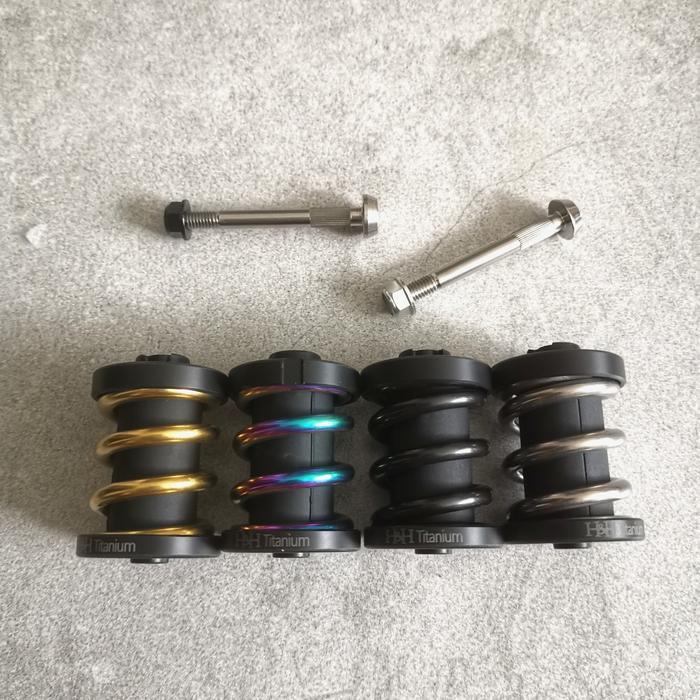 Meroca Bike - Rear Shock Titanium Suspension Elastomer H&H Baut Ori Kreuz Bromptonn