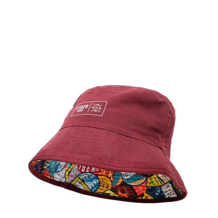 Topi Bucket Eiger Flecken Hat 1.0 Original 2 In 1 Maroon 910006540