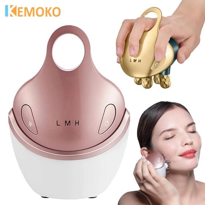 EMS FACIAL MASSAGER 5 IN 1 WITH 4D MASSAGE HEAD RF HOME USE FACIAL DEVICE PROMOTE FACE CREAM