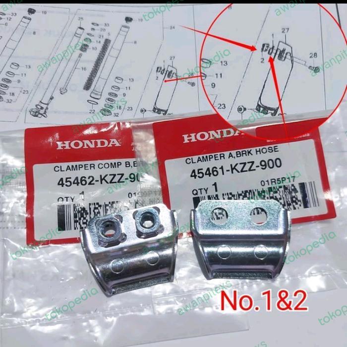 Klem Selang Rem Depan Crf150 Bagian Bawah