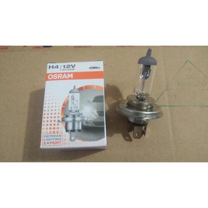 "New" Lampu Bohlam Depan Besar Mobil Halogen Bulb H4 Osram 12V 60/55W Asli