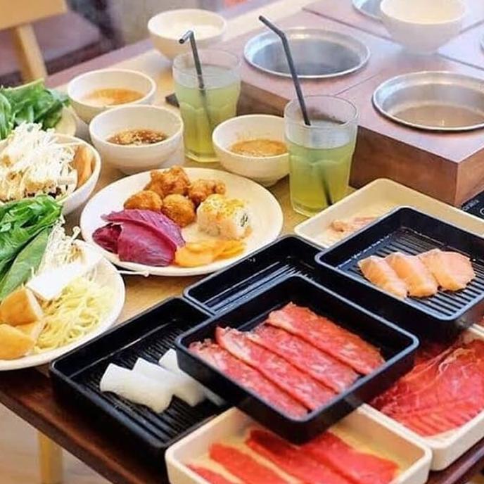 Piring Kotak Susun / Shabu Tray Hot Pot Melamine Golden Dragon P4807