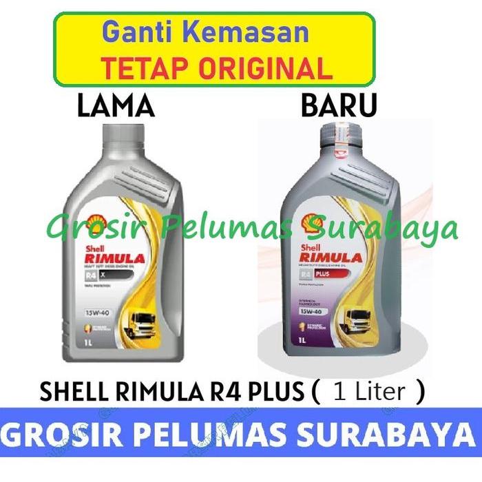 ORIGINAL SCAN OLI DIESEL SHELL RIMULA R4X R4 PLUS X 15W/40 1 LITER 1L