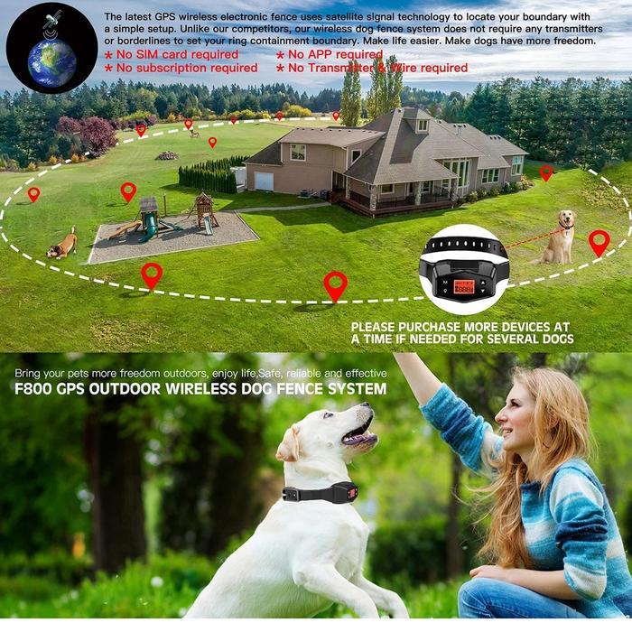. Gps Dog Tracking Collar Outdoor Wireless Dog Fence System Smart -