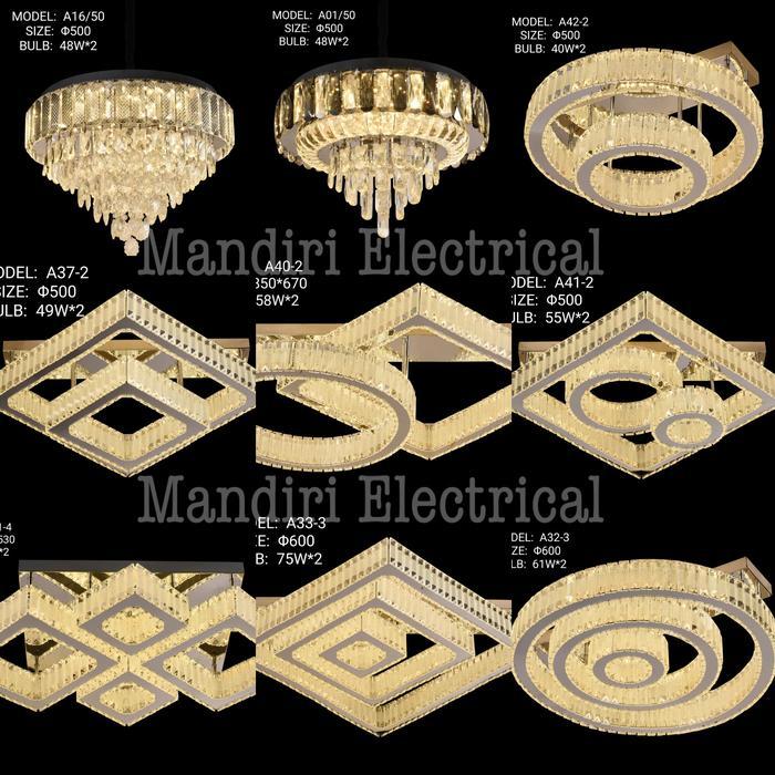 LAMPU PLAFON KRISTAL MODERN LED
