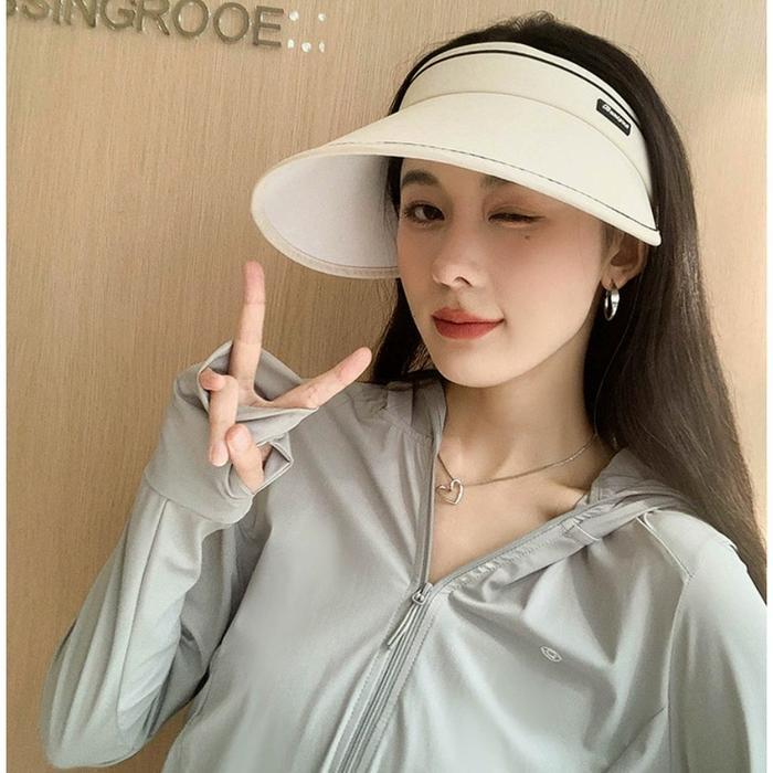 Topi Tennis Topi Pantai Pria Wanita Blk Karet