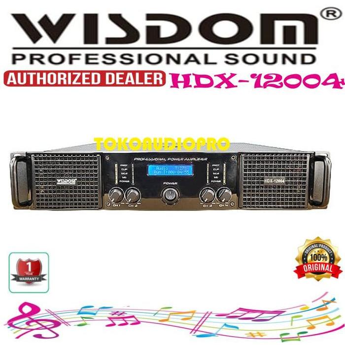 Power Wisdom Hdx12004 4-Channel Power Amplifier Wisdom Hdx-12004 Co