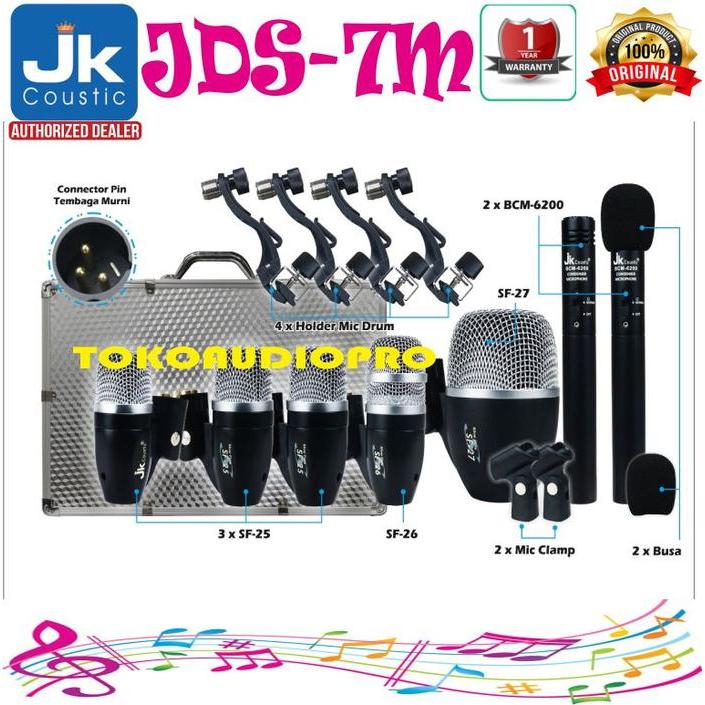 Jk Coustic Jds-7M Jk Coustic Microphone Drum Jk Coustic Jds7M Original Co