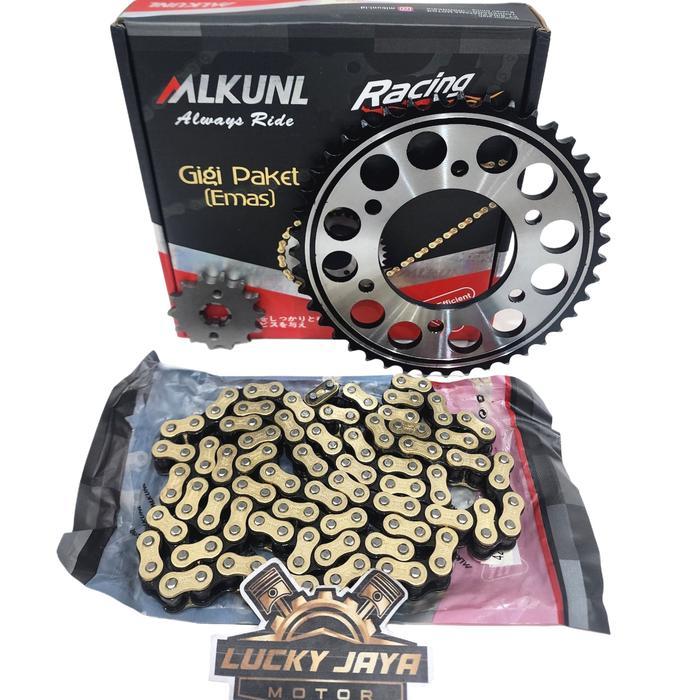 ORIGINAL Girset Gearset Chainkit Gear Paket Rantai Gear Gir Set Vixion New Lightning 2013 2014
