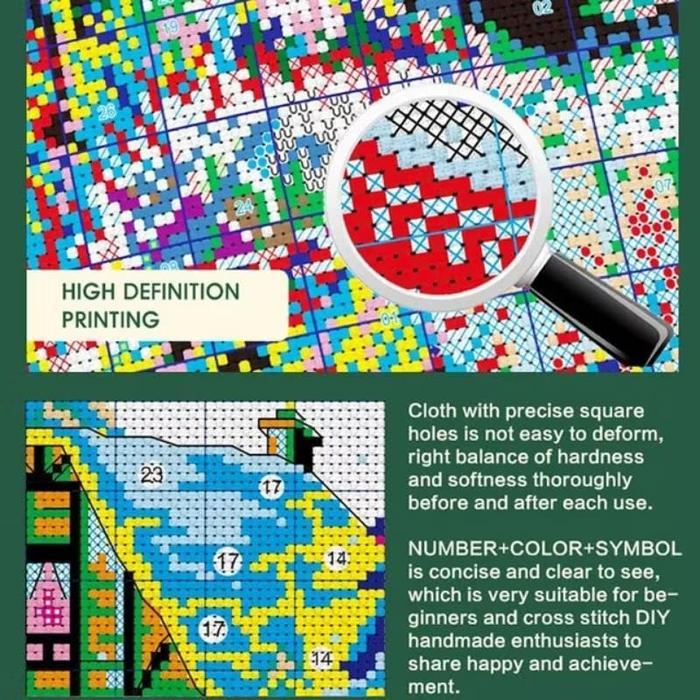 Set Lengkap Cross Stitch 11CT 14CT / Kristik paket lengkap, Kristik modern paket Lengkap Kristik