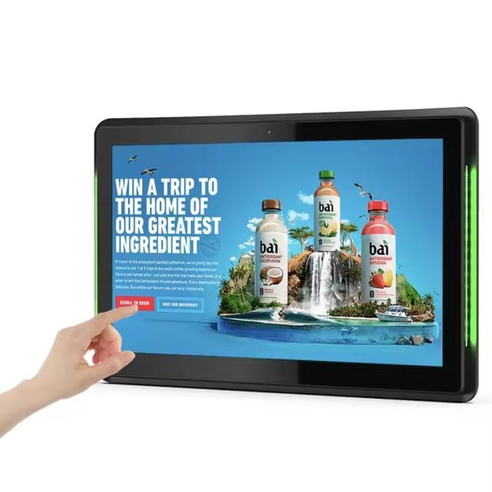 10.1 INCH ANDROID 11 POE WALL MOUNTED TABLET PC WITH LED BARS ROOTED