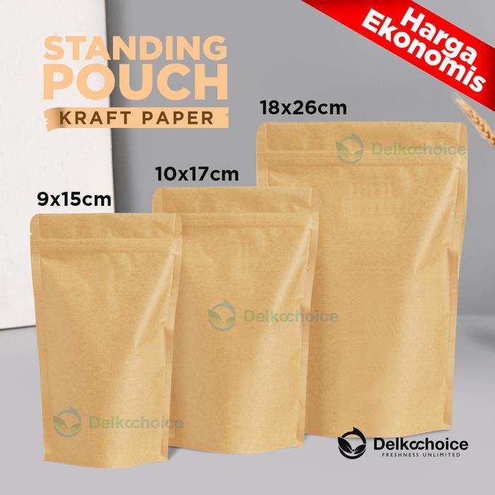 STANDING POUCH ZIPLOCK FULL KRAFT PAPER EKONOMIS