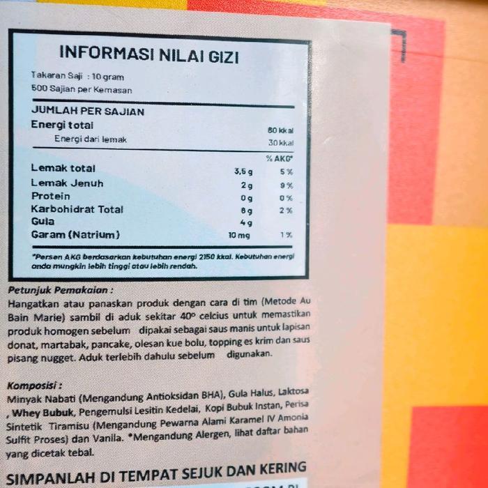 MNTB ELMER GLAZE TIRAMISU 250GR / TOPPING DONAT TIRAMISU / GLAZE TIRAMISU