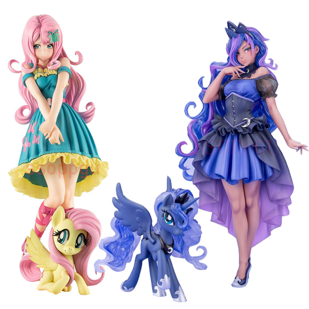 My Little Pony Bishoujo Statue Princess Luna Fluttershy Anime PVC Action Figure Toy Hatsune Miku