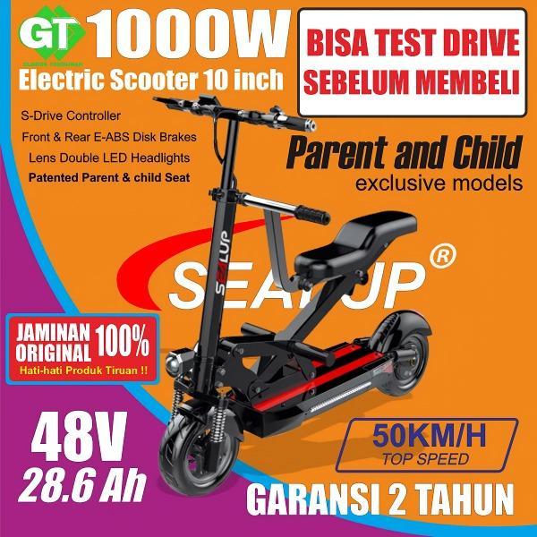 PREMIUM SEALUP Q13 ELECTRIC SCOOTER / SKUTER LISTRIK DEWASA / ELEKTRIK - 1000W 48V 28,6A