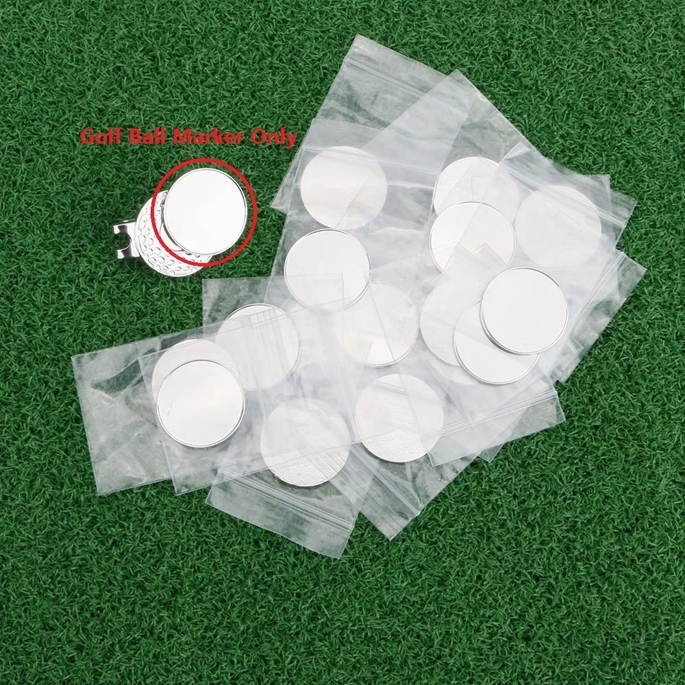 10Pcs 25mm Metal Golf Hat Clip Visor Cap Clips Magnet Golf Ball Markers Putting Green Accessories