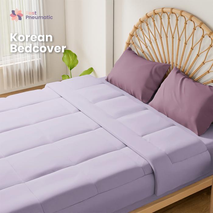 DISKON Selimut Bedcover Katun Minimalis Bed Cover Korea Aesthetic Quilting READY STOCK
