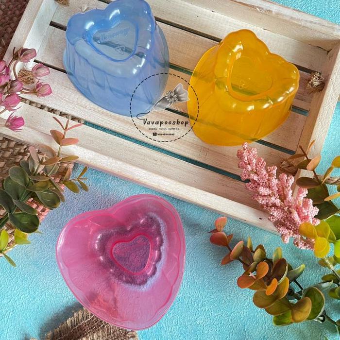 Cup Jelly Hati isi 12pcs Cup Puding Jelly Agar Cetakan Puding Plastik Gratis Ongkir