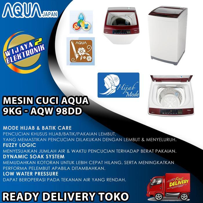 MESIN CUCI 1 TABUNG 9KG AQUA AQW 98DD